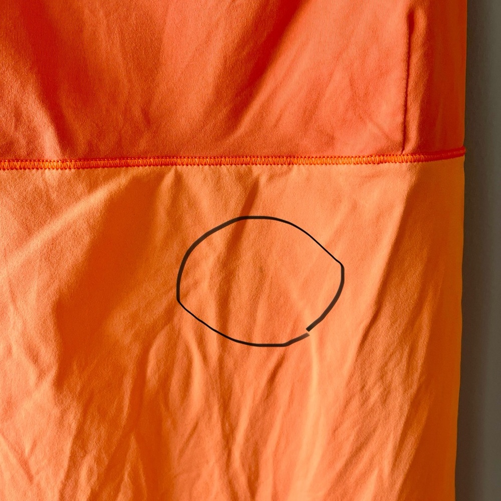 Lululemon Track and Train Tank Top Orange Cross Back Built-In Bra Size 4/6 -Gym - Picture 4 of 10